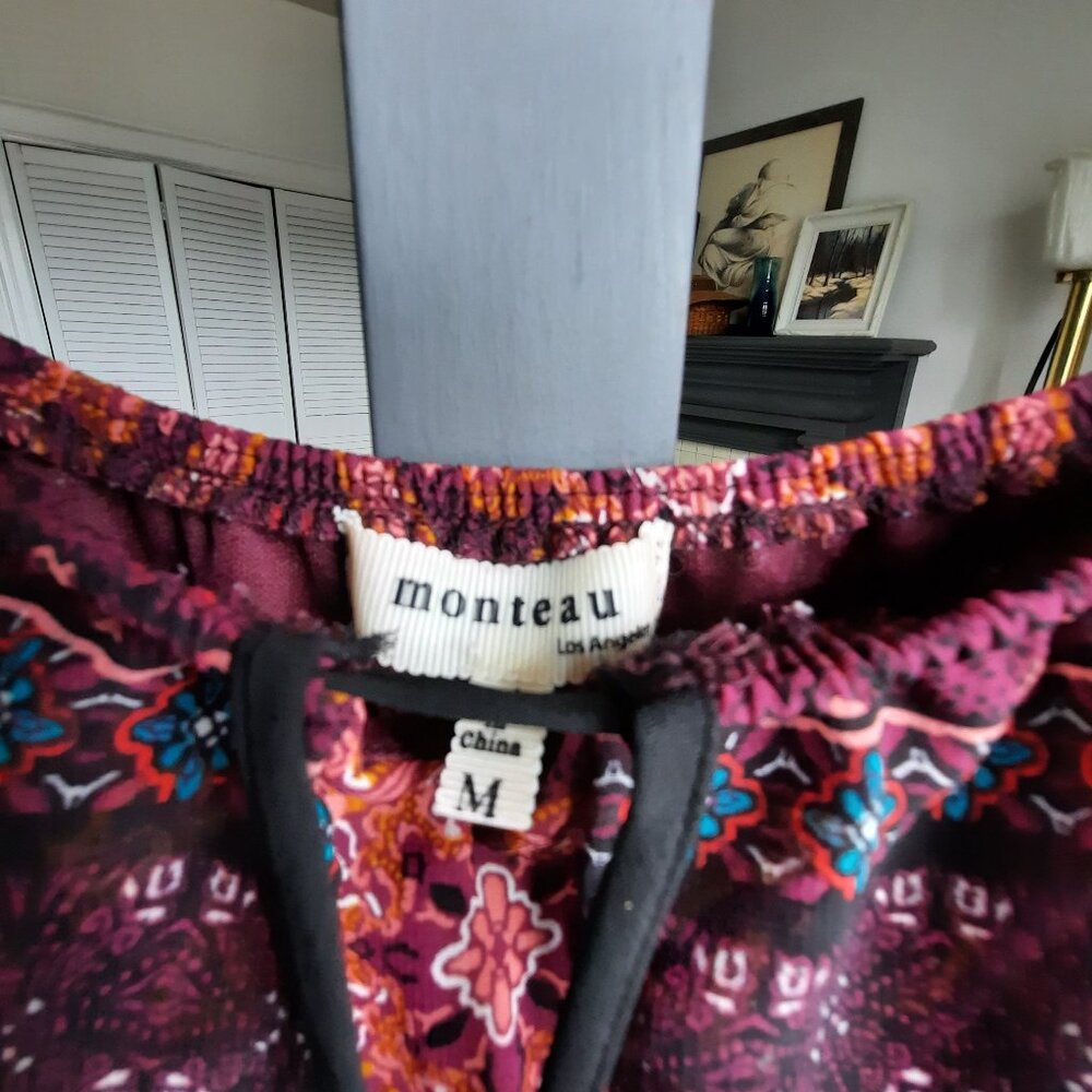 Midi Boho inspired romantic dress, with empire waist, Monteau - Picture 3 of 8